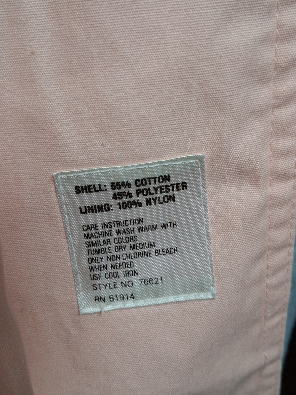 Vtg The Jack Set Trench Coat S Peach Double Breasted Belted 80s Rain Jacket Wmns - Picture 15 of 15